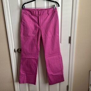 Merona Pink Striped Dress Pants, Casual Career, Classic‎ Office, Everyday Wear 8